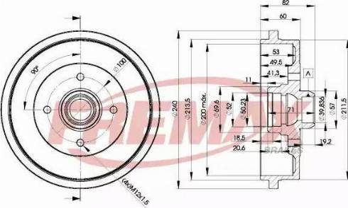 FREMAX BD-1516 - Гальмівний барабан autozip.com.ua