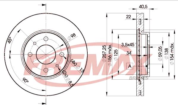 FREMAX BD-1650 - Гальмівний диск autozip.com.ua