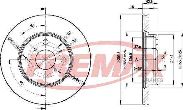 FREMAX BD-1608 - Гальмівний диск autozip.com.ua