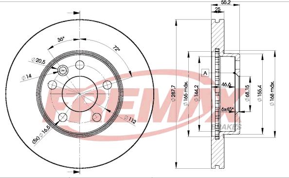 FREMAX BD-1093 - Гальмівний диск autozip.com.ua