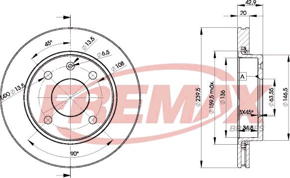 FREMAX BD-1064 - Гальмівний диск autozip.com.ua