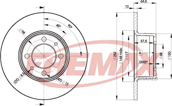 FREMAX BD-1070 - Гальмівний диск autozip.com.ua