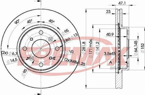 FREMAX BD-1104 - Гальмівний диск autozip.com.ua