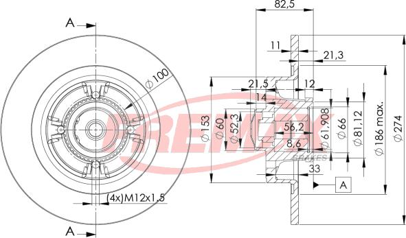 FREMAX BD-1181 - Гальмівний диск autozip.com.ua