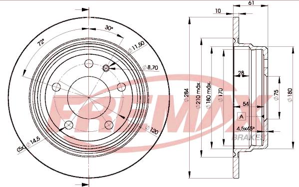 FREMAX BD-1387 - Гальмівний диск autozip.com.ua