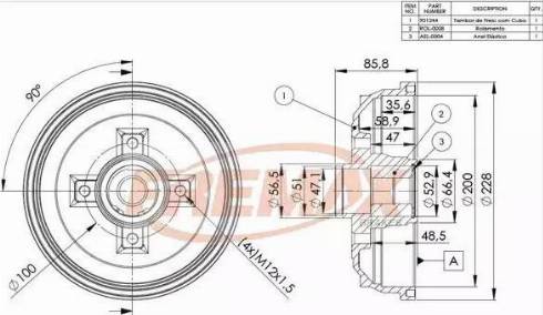 FREMAX BD-1244 - Гальмівний барабан autozip.com.ua