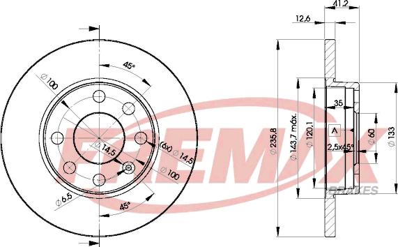 FREMAX BD-1240 - Гальмівний диск autozip.com.ua