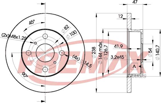 FREMAX BD-1250 - Гальмівний диск autozip.com.ua