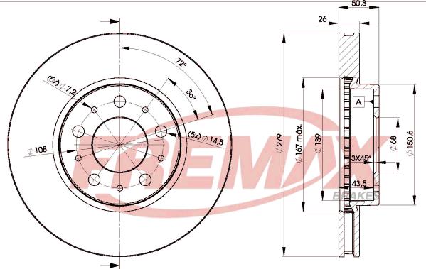 FREMAX BD-1788 - Гальмівний диск autozip.com.ua