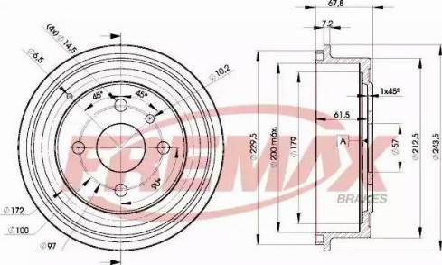 FREMAX BD-8958 - Гальмівний барабан autozip.com.ua