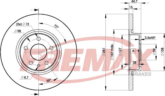 FREMAX BD-8567 - Гальмівний диск autozip.com.ua