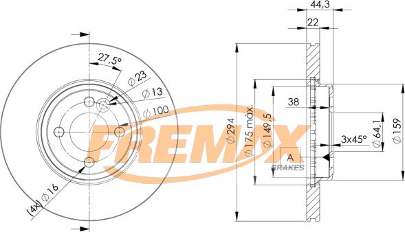 FREMAX BD-8570 - Гальмівний диск autozip.com.ua