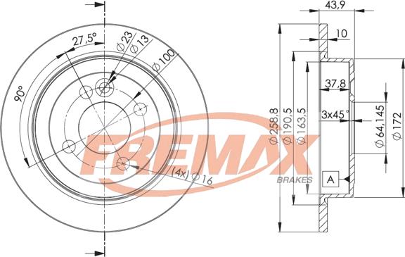 FREMAX BD-8571 - Гальмівний диск autozip.com.ua