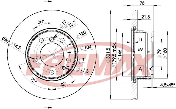 FREMAX BD-8040 - Гальмівний диск autozip.com.ua