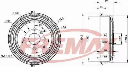 FREMAX BD-8063 - Гальмівний барабан autozip.com.ua