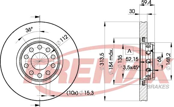 FREMAX BD-8015 - Гальмівний диск autozip.com.ua