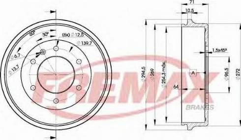 FREMAX BD-8312 - Гальмівний барабан autozip.com.ua