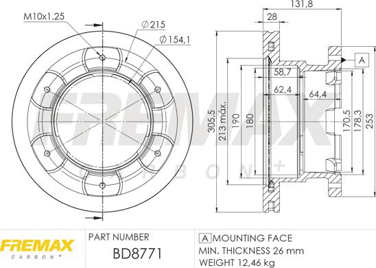 FREMAX BD-8771 - Гальмівний диск autozip.com.ua