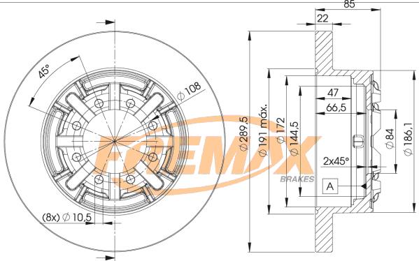 FREMAX BD-8773 - Гальмівний диск autozip.com.ua