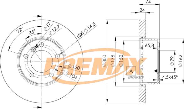 FREMAX BD-3405 - Гальмівний диск autozip.com.ua