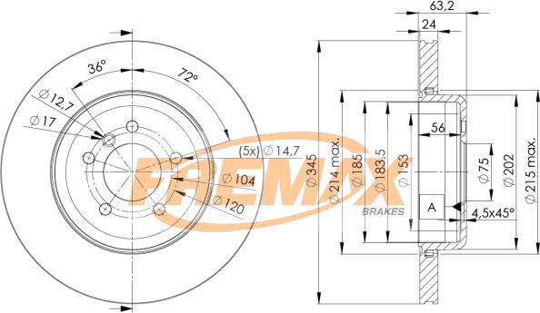 FREMAX BD-3403 - Гальмівний диск autozip.com.ua