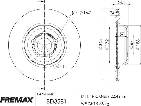 FREMAX BD-3581 - Гальмівний диск autozip.com.ua