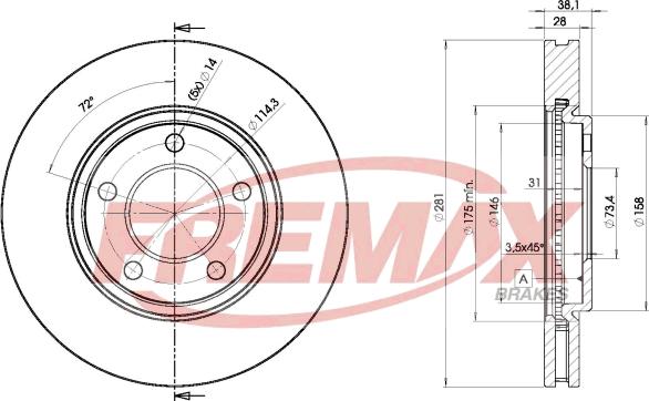 FREMAX BD-3002 - Гальмівний диск autozip.com.ua