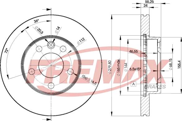 FREMAX BD-3015 - Гальмівний диск autozip.com.ua