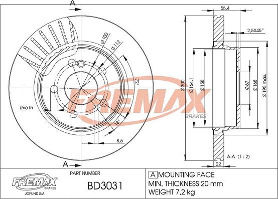 FREMAX BD-3031 - Гальмівний диск autozip.com.ua