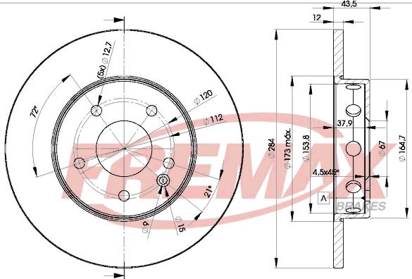 FREMAX BD-3180 - Гальмівний диск autozip.com.ua