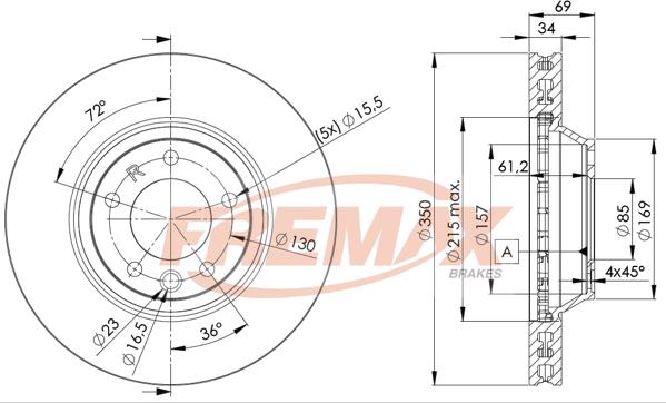 FREMAX BD-3324 - Гальмівний диск autozip.com.ua