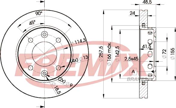 FREMAX BD-3248 - Гальмівний диск autozip.com.ua