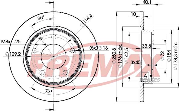 FREMAX BD-3259 - Гальмівний диск autozip.com.ua