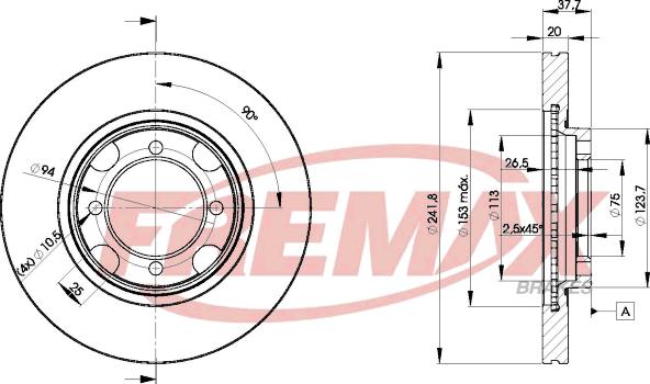 FREMAX BD-3264 - Гальмівний диск autozip.com.ua