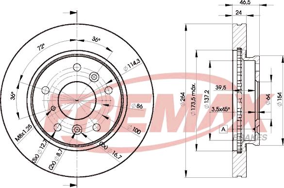 FREMAX BD-3260 - Гальмівний диск autozip.com.ua