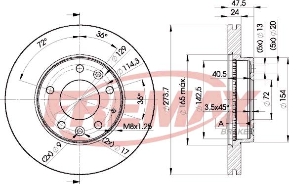 FREMAX BD-3267 - Гальмівний диск autozip.com.ua