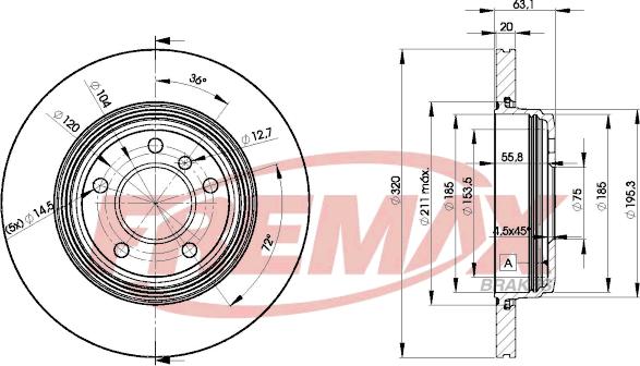 FREMAX BD-3215 - Гальмівний диск autozip.com.ua