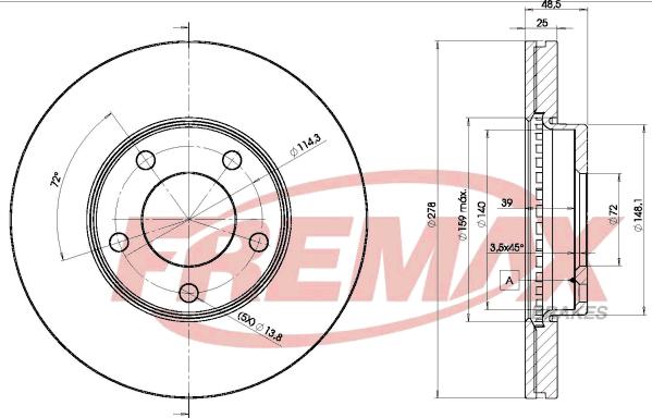 FREMAX BD-3272 - Гальмівний диск autozip.com.ua