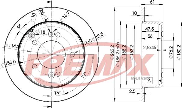 FREMAX BD-2905 - Гальмівний диск autozip.com.ua