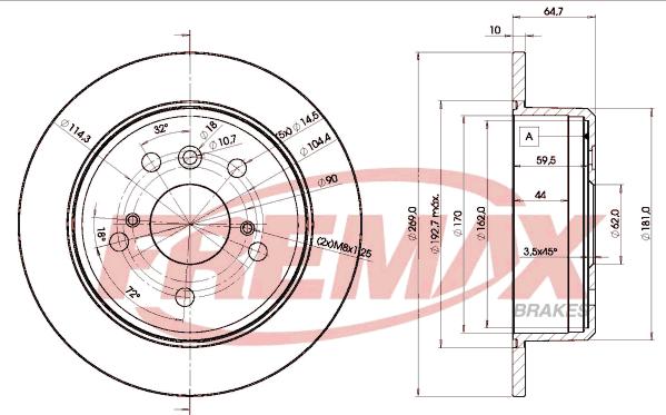 FREMAX BD-2443 - Гальмівний диск autozip.com.ua