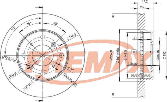 FREMAX BD-2584 - Гальмівний диск autozip.com.ua