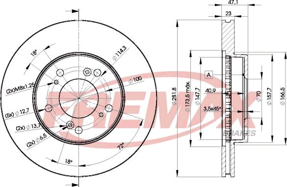 FREMAX BD-2586 - Гальмівний диск autozip.com.ua