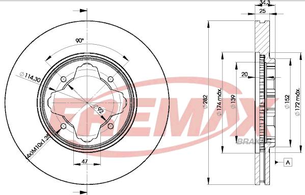 FREMAX BD-2582 - Гальмівний диск autozip.com.ua