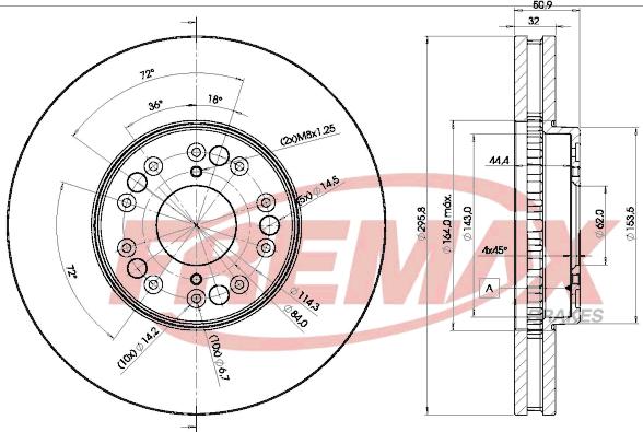 FREMAX BD-2611 - Гальмівний диск autozip.com.ua