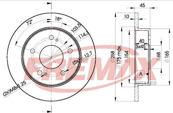 FREMAX BD-2044 - Гальмівний диск autozip.com.ua