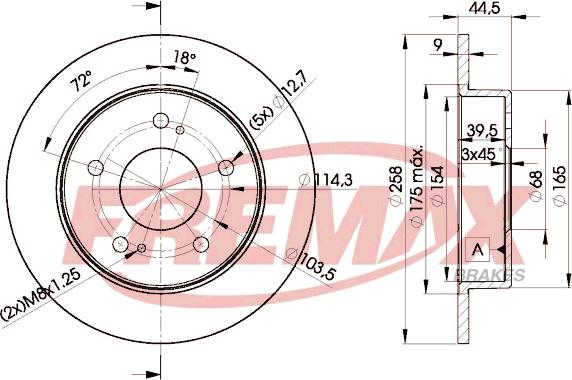 FREMAX BD-2045 - Гальмівний диск autozip.com.ua