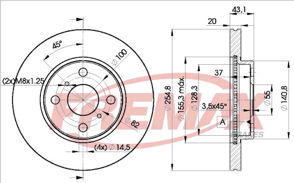 FREMAX BD-2040 - Гальмівний диск autozip.com.ua