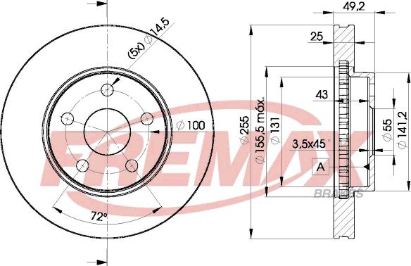 FREMAX BD-2047 - Гальмівний диск autozip.com.ua