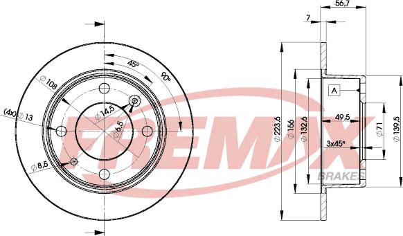 FREMAX BD-2061 - Гальмівний диск autozip.com.ua
