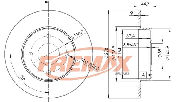 FREMAX BD-2083 - Гальмівний диск autozip.com.ua